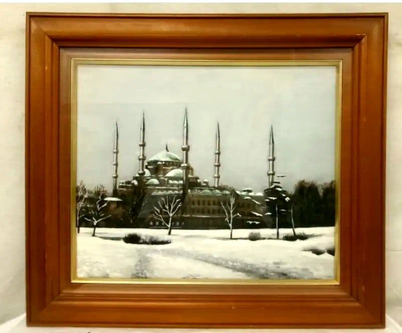 「ブルーモスク(トルコ)」 油彩 F8 1981年 商品管理番号E0…