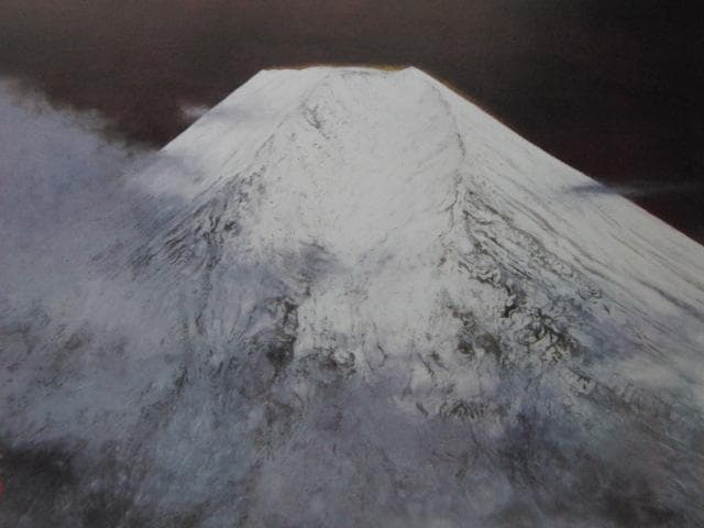 今野忠一、【富士】、希少な額装用画集より、新品額装付