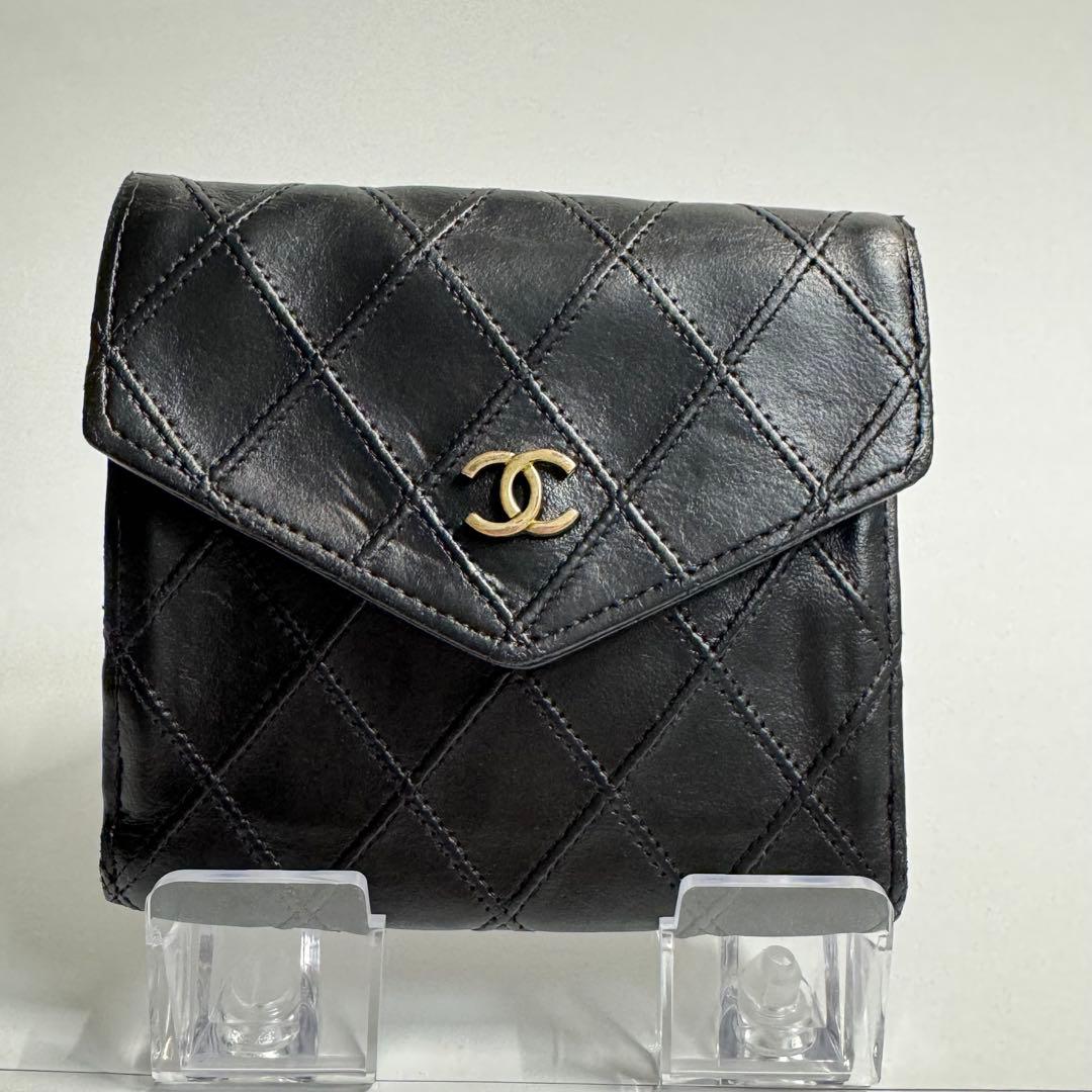 CHANEL シャネル 折り財布 ビコローレ ヴィンテージ Wホック ウォレット