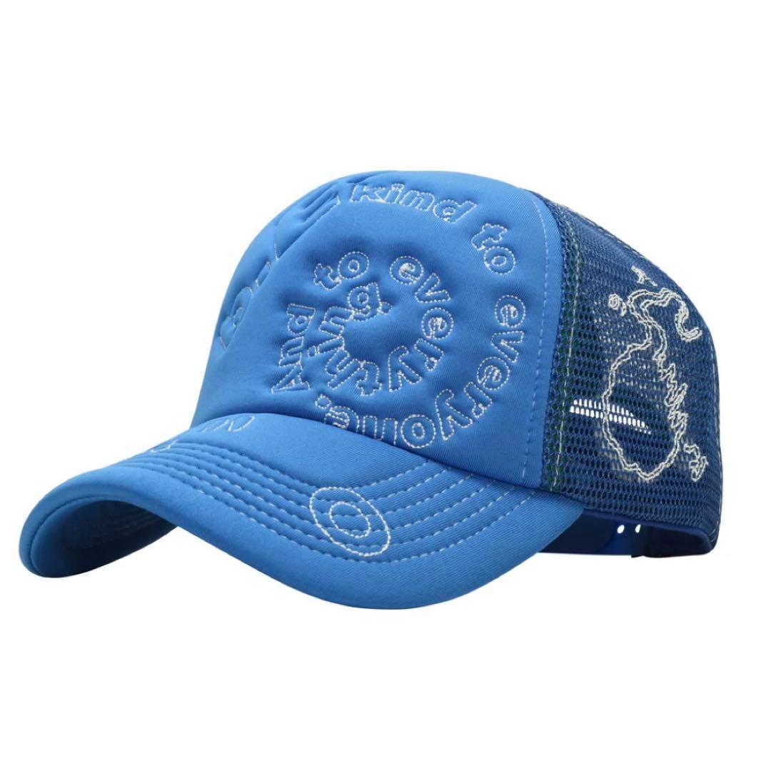 b.Eautiful メッシュキャップ Trucker cap blue