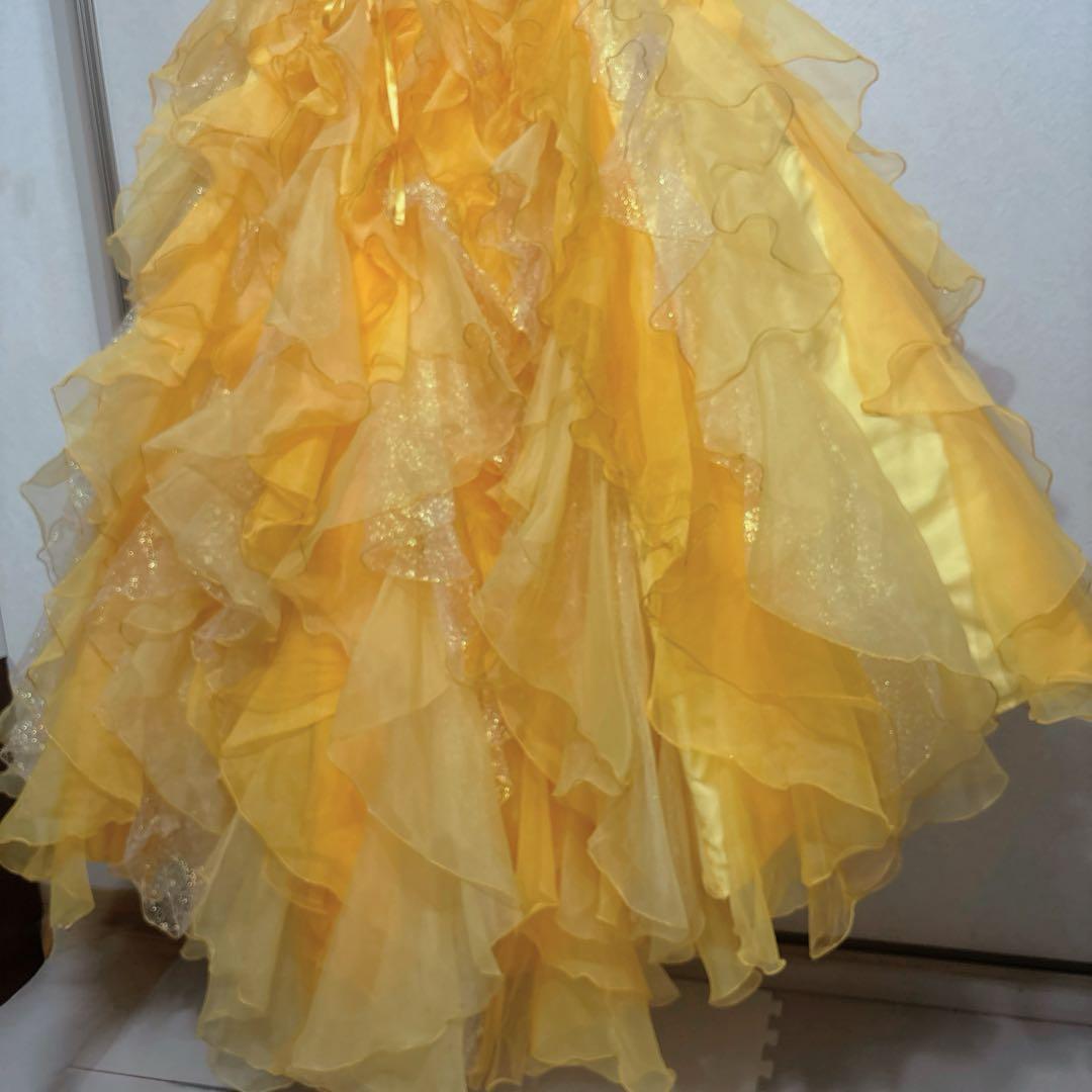 yellow dress 約9号 約Mサイズ(ウエディング結婚式発表会演奏会