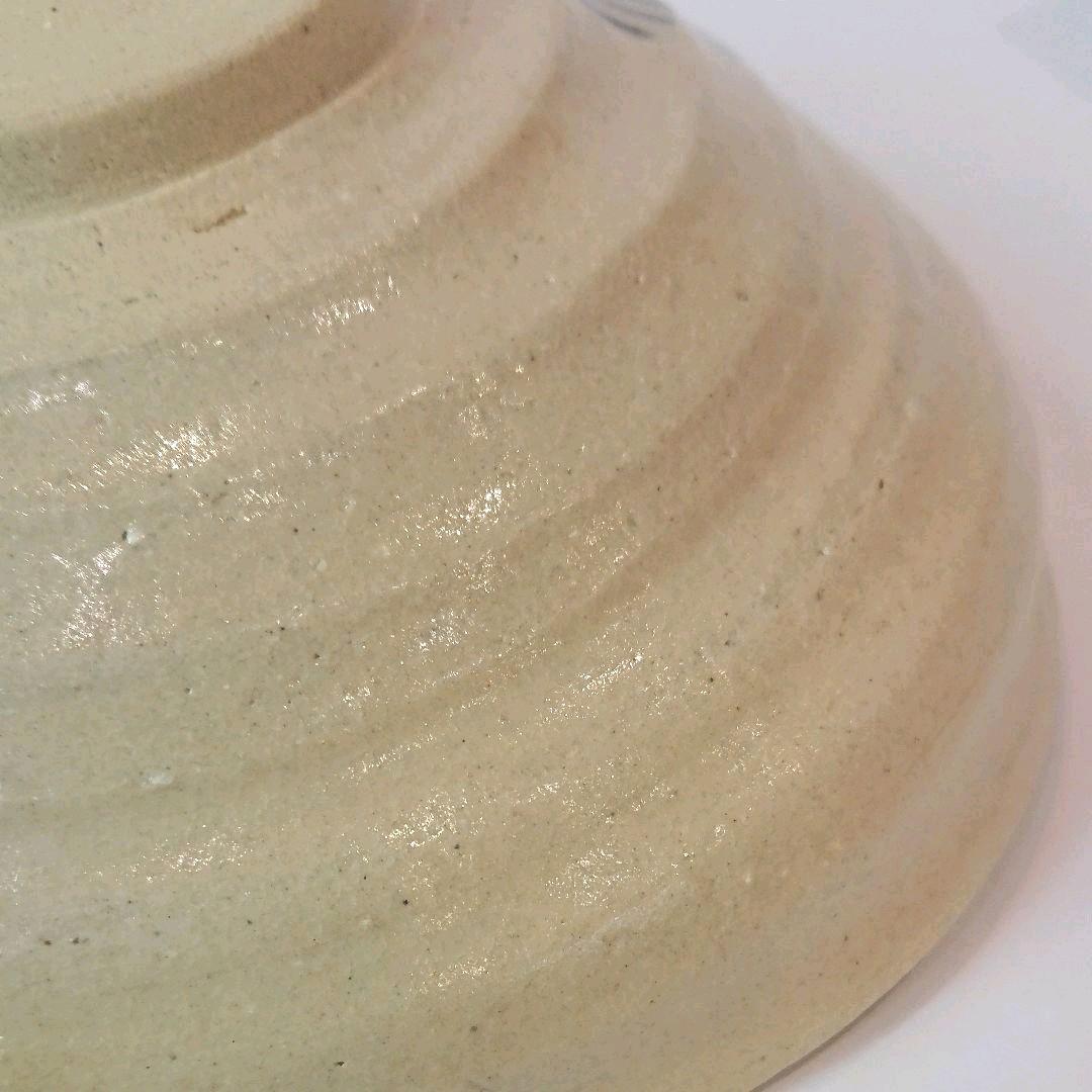 【茶道具】織部茶碗  弥右衛門 弥七田手  織部  平茶碗