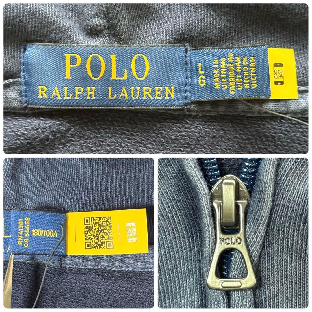 未使用タグ付き ポロラルフローレン ジップアップパーカー ヴィンテージ加工 L