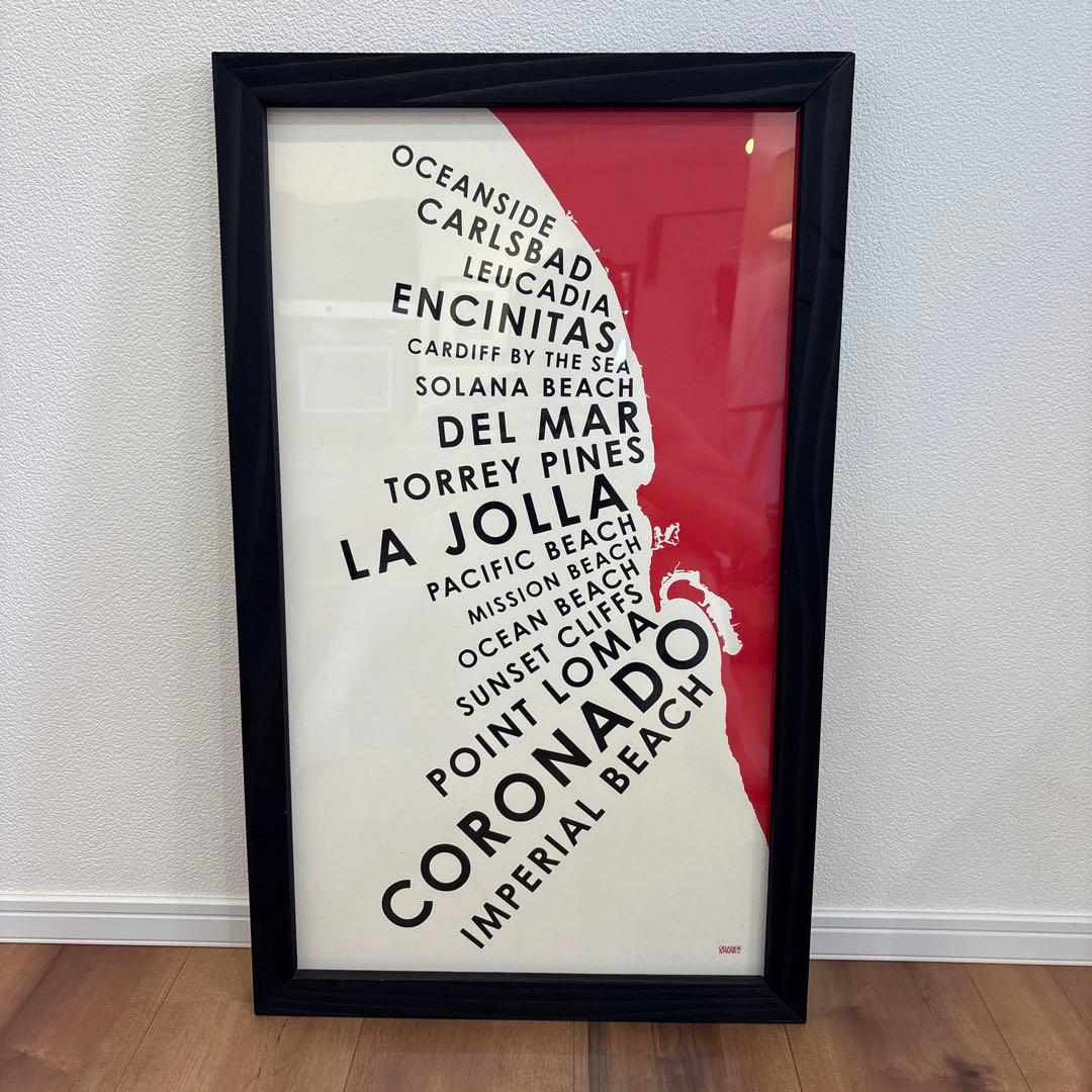 【セット商品】Orange&Parkアート（額あり）&カリフォルニアサインアート