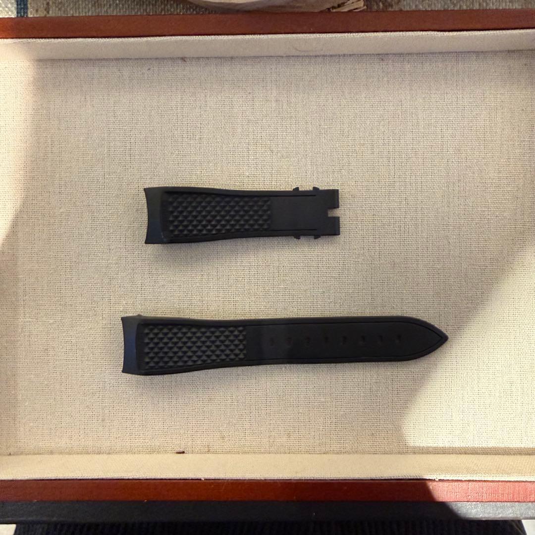 ブレゲ マリーン用 腕時計 ラバーベルト ブラック