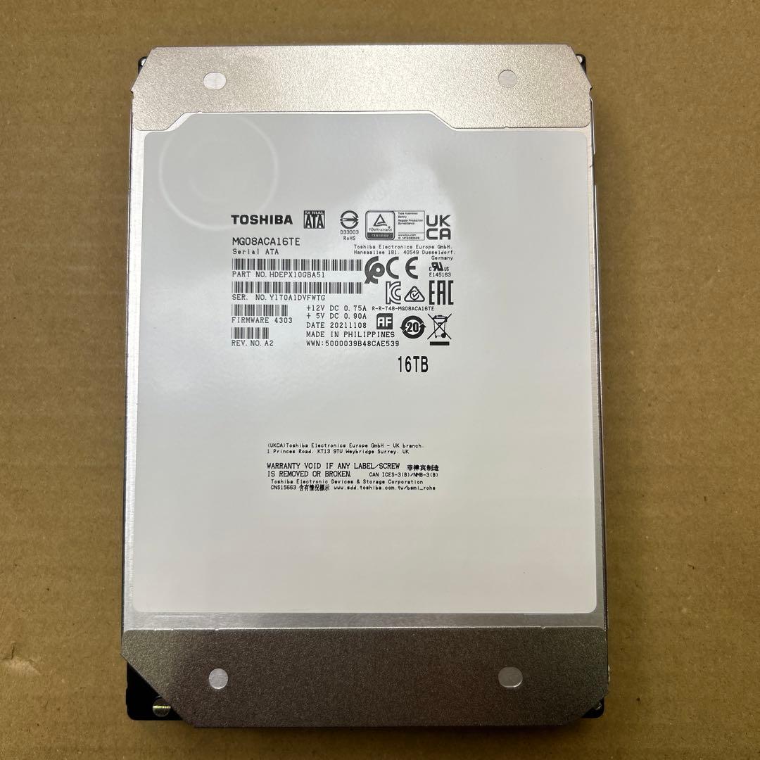 ジャンク　東芝 HDD 16TB MG08ACA16TE 3.5インチ