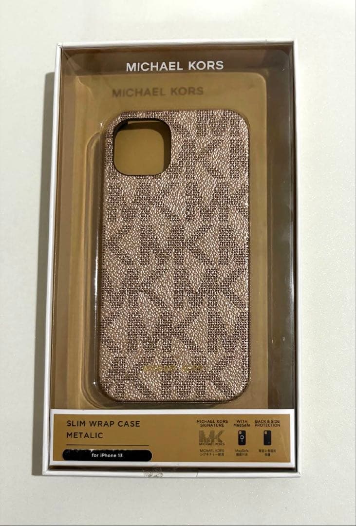 ☘️値引き大歓迎☘️正規品マイケルコースiPhone13 対応 ケース ローズ ロゴ