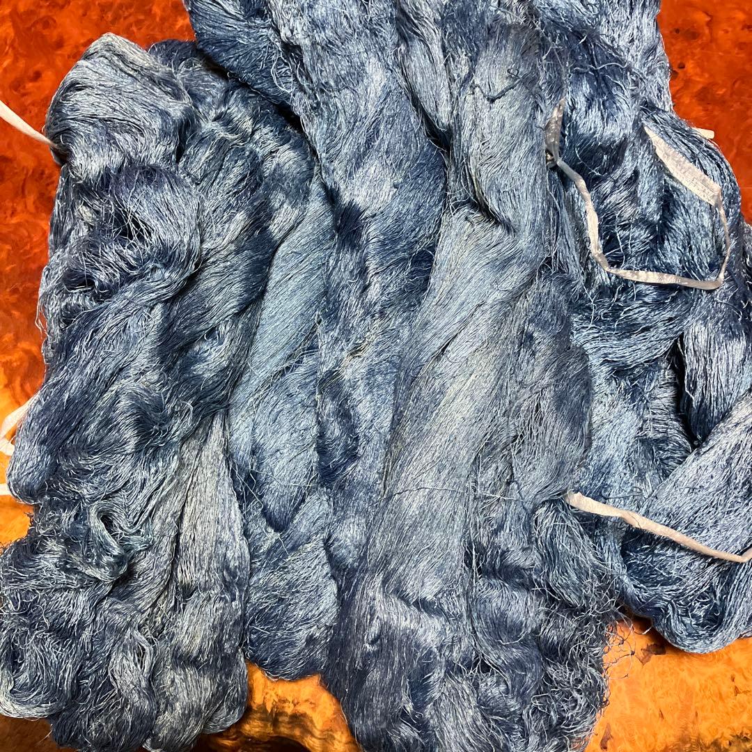 9.藍染絹糸　経糸　2kg