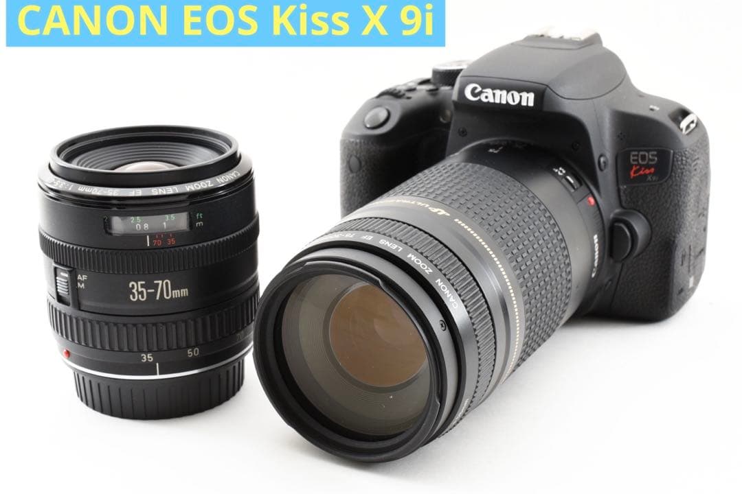 保証/Wi-Fi/動画/canon kiss x9i標準&望遠ダブルレンズセット