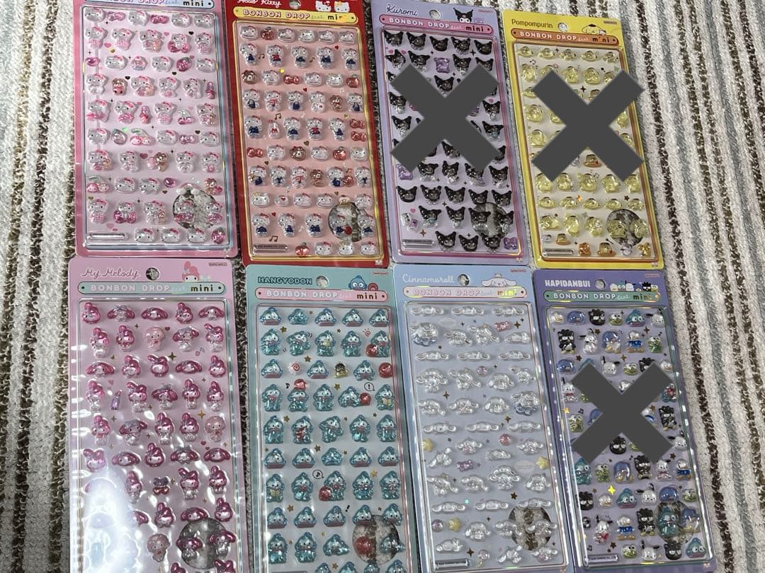 正規品　サンリオ　ボンボンドロップシールmini 5枚セット