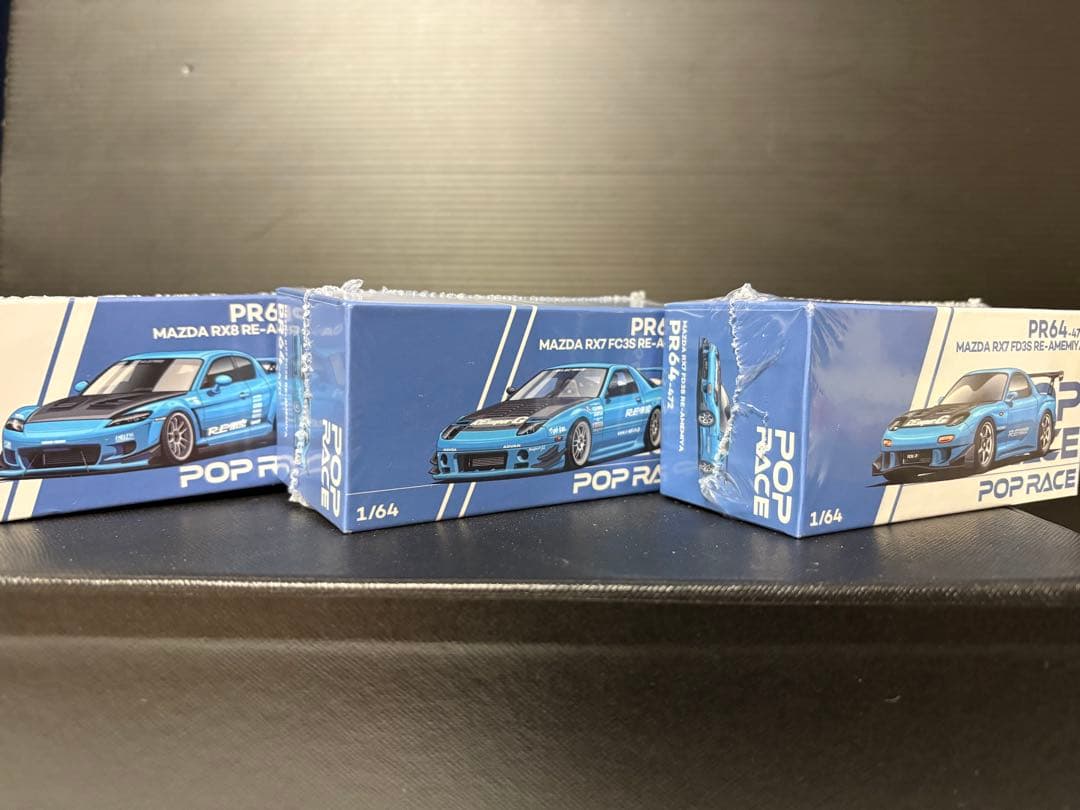 TAS Pop Race MAZDA RE-雨宮 3台セット1/64 ②