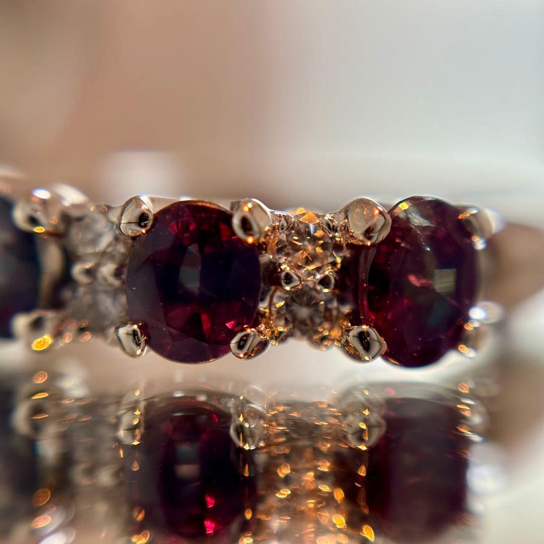 天然非加熱アレキサンドライト ダイヤモンド エタニティ 計1.061ct