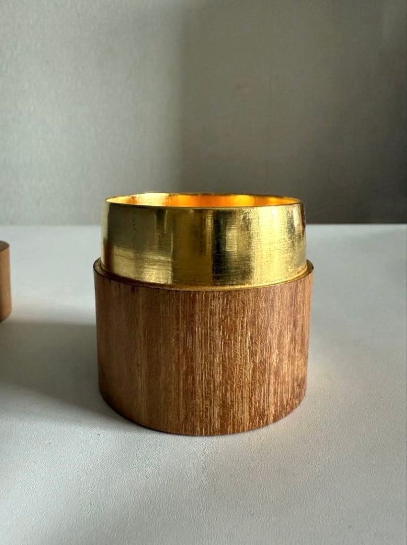 茶道具 本桑 和巾棗 中次 茶器 茶入 内金箔張 薄器 棗 和巾 薄茶器 裏千家