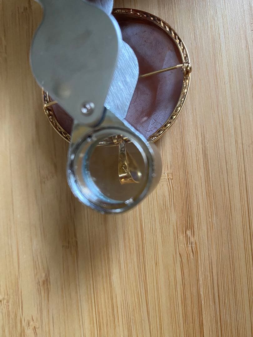 K18枠❤️カメオブローチ 十二星座 ヴィンテージ 一点物 貴金属 アンティーク