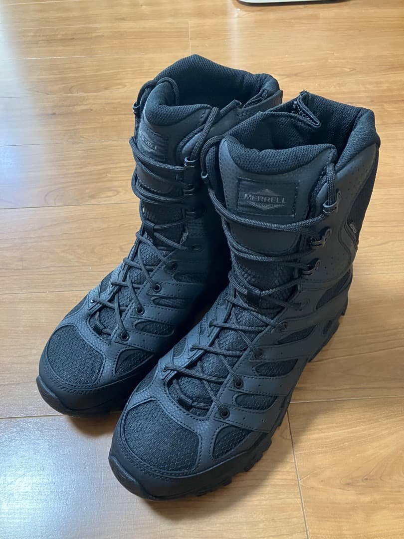 Merrell モアブ3 タクティカル　黒 ジップ　ウォータープルーフ