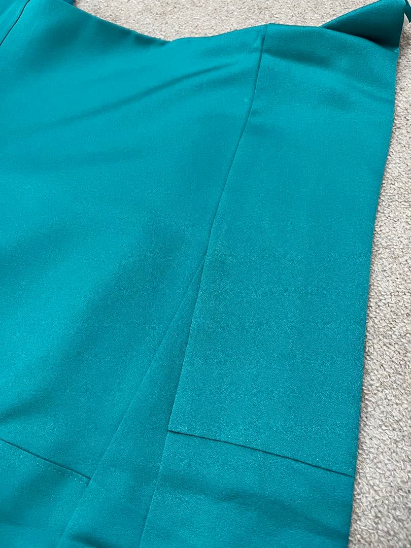 中古　※B品　振袖　仕立て上がり　グリーン　緑　色ヤケあり　B14