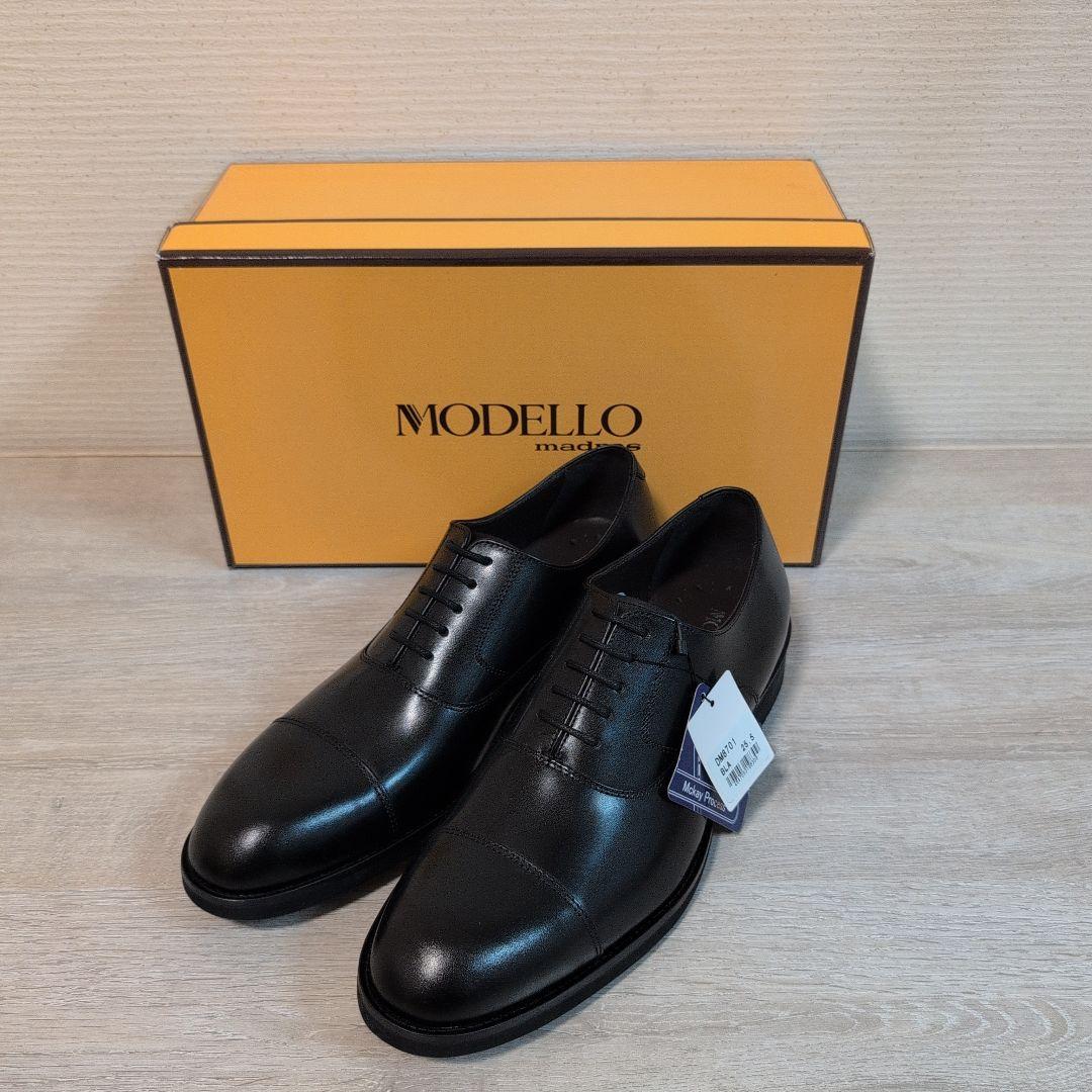 新品未使用★MODELLO ドレスシューズ DM8701 25.5cm ブラック
