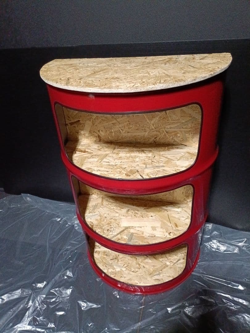 カメムシ品！200㍑ドラム缶remakeBOX３段【イエロー】