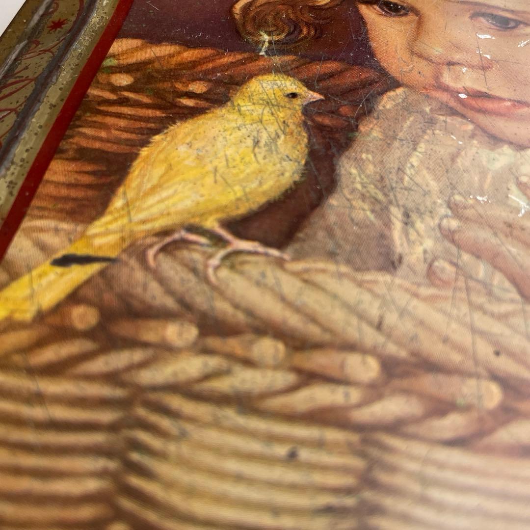 フランス　アンティーク　ビスケット缶　ブリキ缶　tin缶　ティン缶