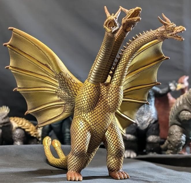 昭和ゴジラ・キングギドラ・ゴロザウルス・バラゴン他（バンダイ）ソフビ７体セット