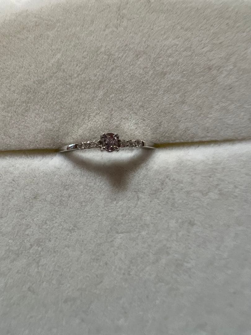 pt900 ピンクダイヤ　リング