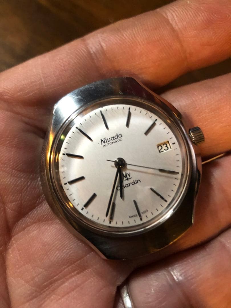 美品★稼動良好★ニバダ　シャルダン　自動巻　ヴィンテージ　メンズ　腕時計