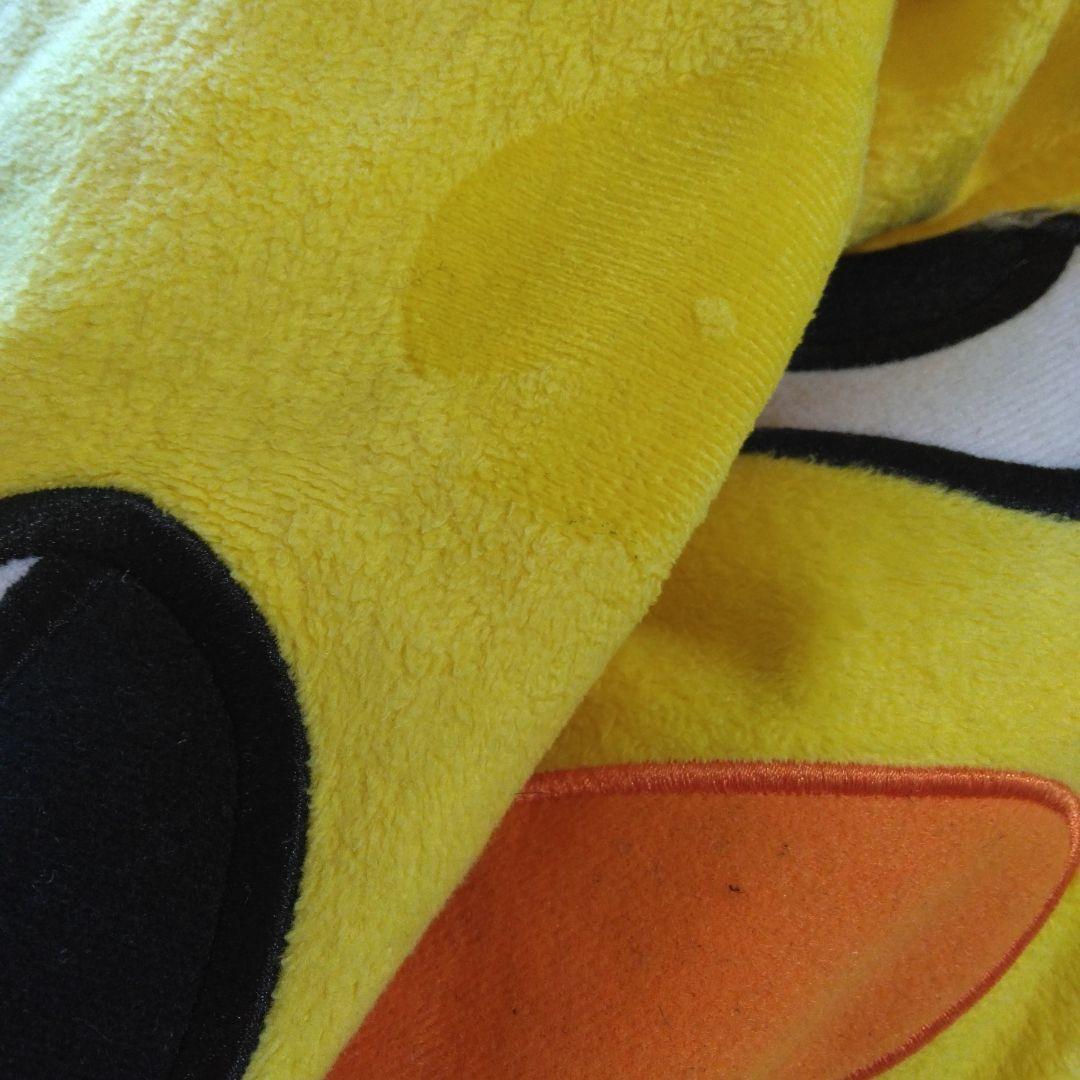 キャラクター座布団 黄色 フリース素材