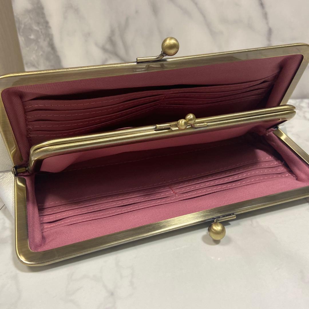 花花ハンドメイド　本革親子がま口長財布2点