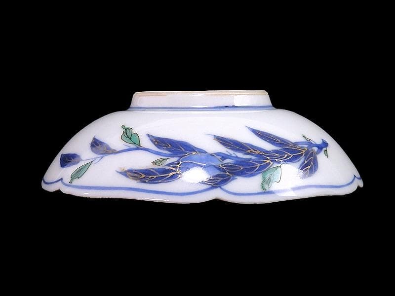 古伊万里　金襴手　玉乗り獅子に鳥の図　３寸半皿　５枚　066AS-CIf