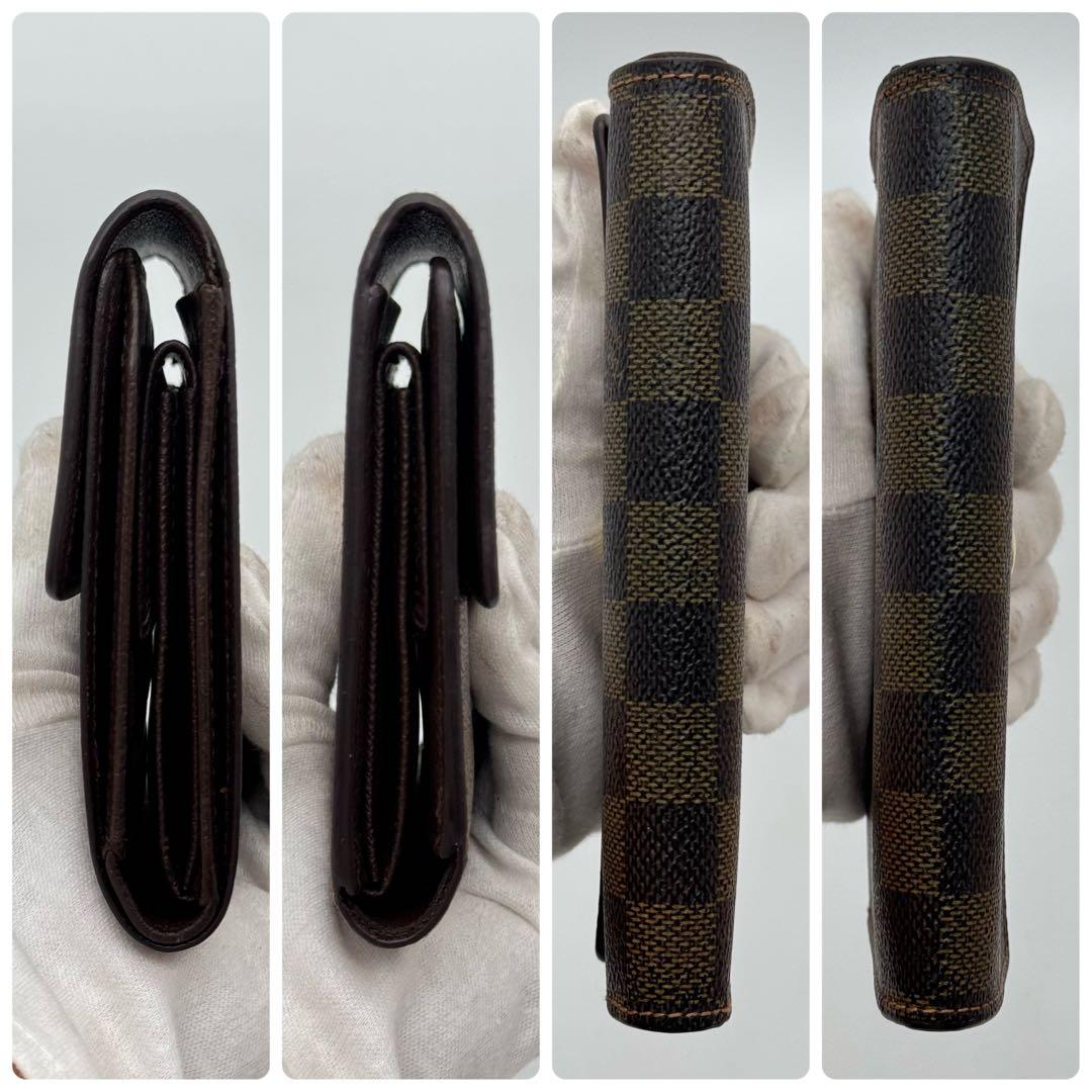 美品✨️ルイヴィトン　ダミエ　ポルトトレゾール　エテュイパピエ　三つ折り財布