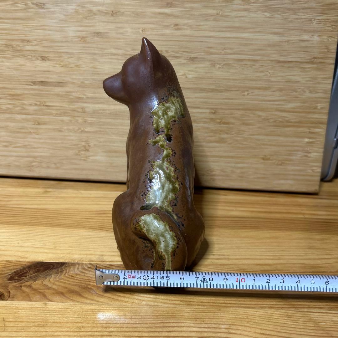 陶器 【丹波立杭焼】犬の置物 茶色　焼き物