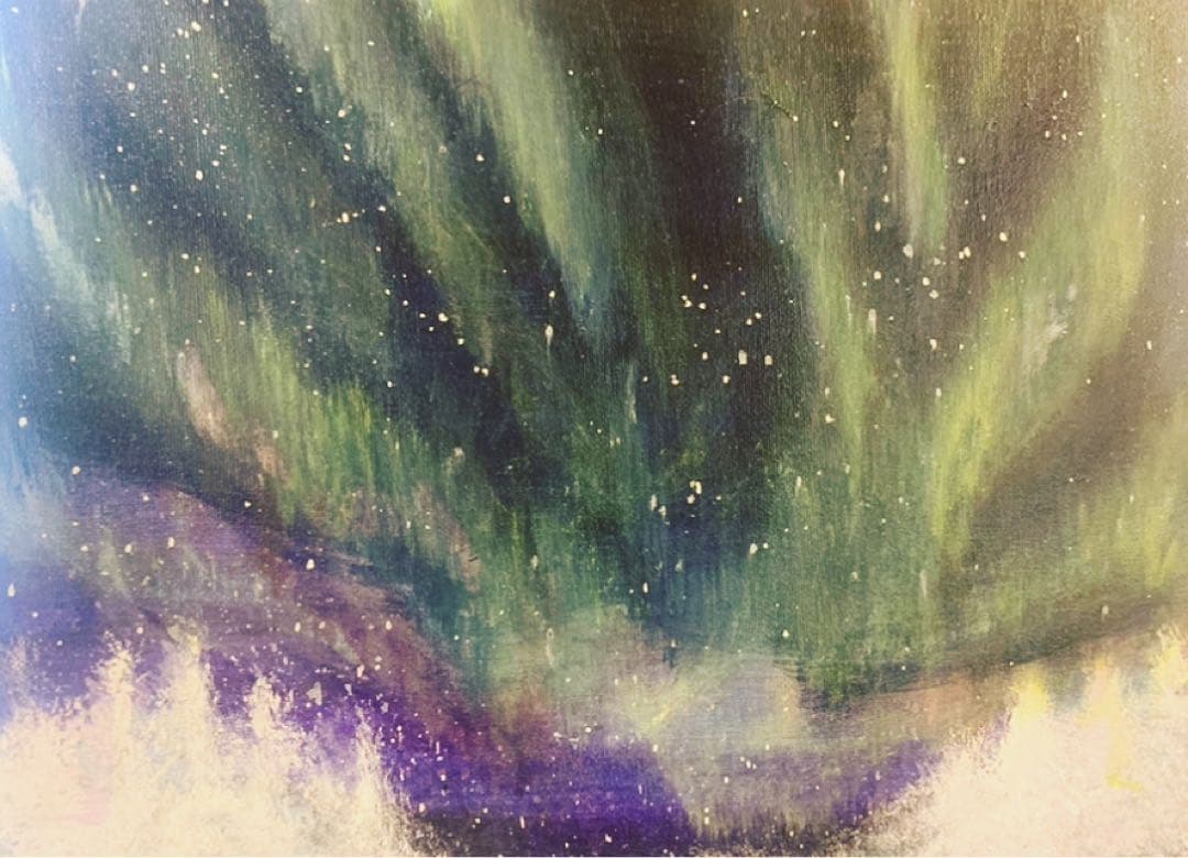 アラスカのオーロラ　原画