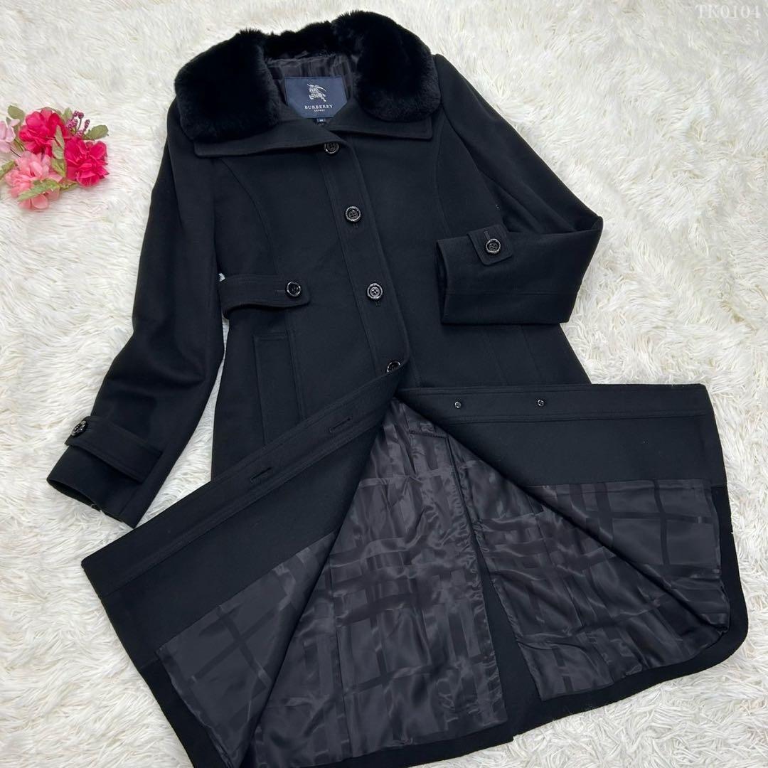 【新品タグ付/L】バーバリーロンドン チェスターコート アウター カシミヤ 黒