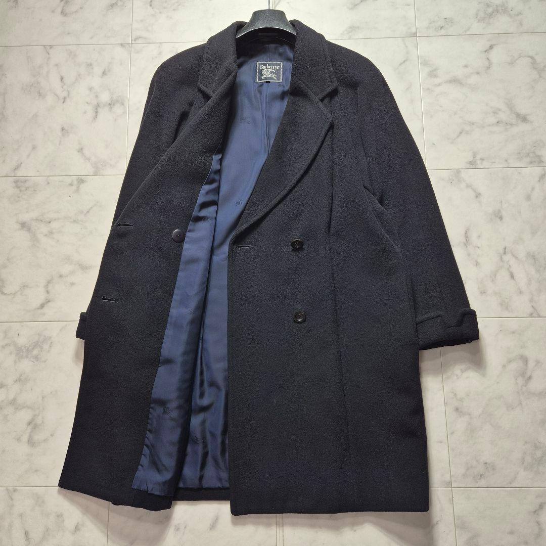 【美品】バーバリー カシミヤ100％ ダブルチェスターコート M