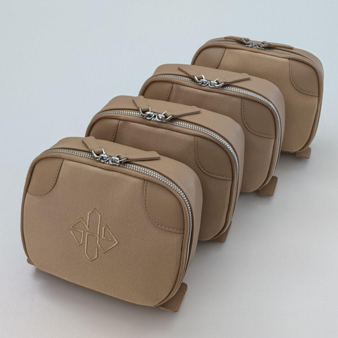 【新品・未使用】エッティンガー　トラベルポーチ　化粧ポーチ　ベージュ　４個セット