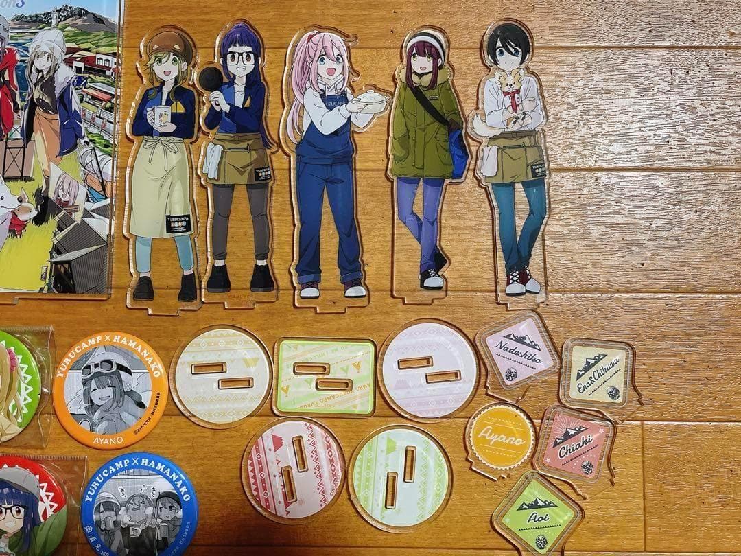 ゆるキャン アクリルスタンド 缶バッジ まとめ セット 浜名湖 限定 聖地巡礼