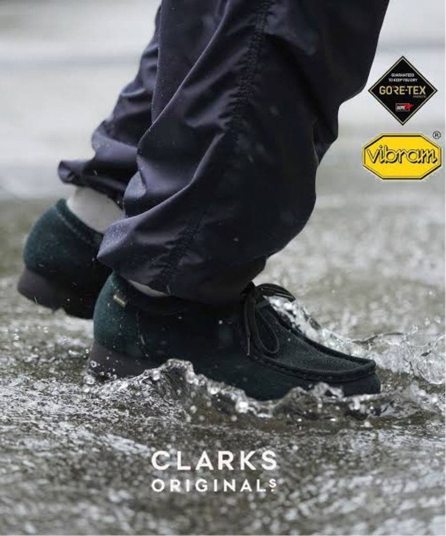 新品 CLARKS WALLABEE ゴアテックス UK10 クラークス GTX