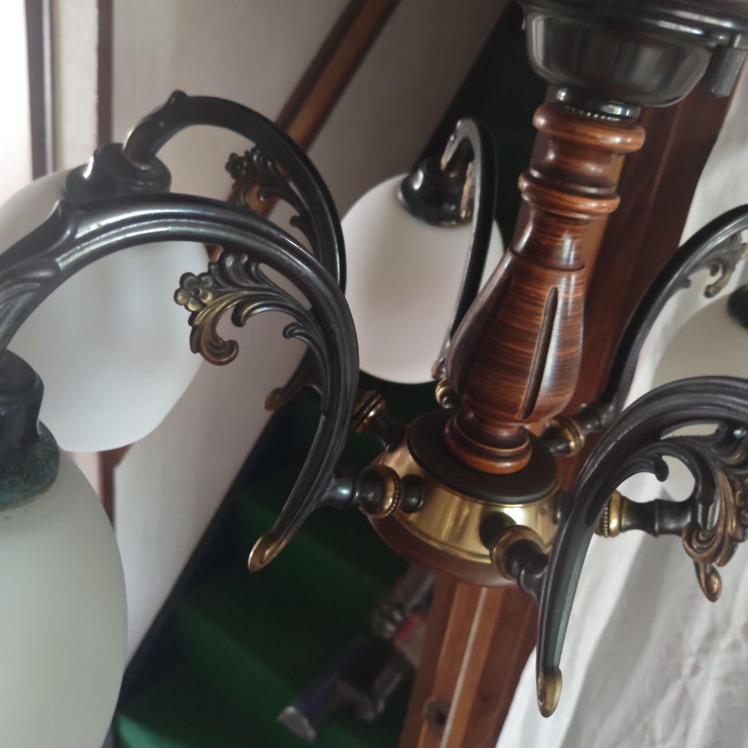 昭和レトロ　明和産業　6灯シャンデリア　当時物