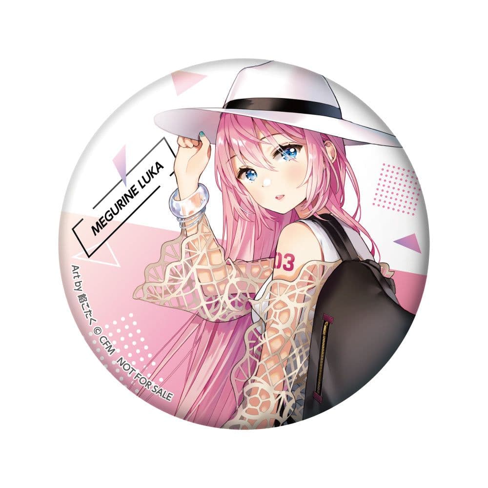 巡音ルカ 本革ラウンド財布 缶バッジ付き SOLWA