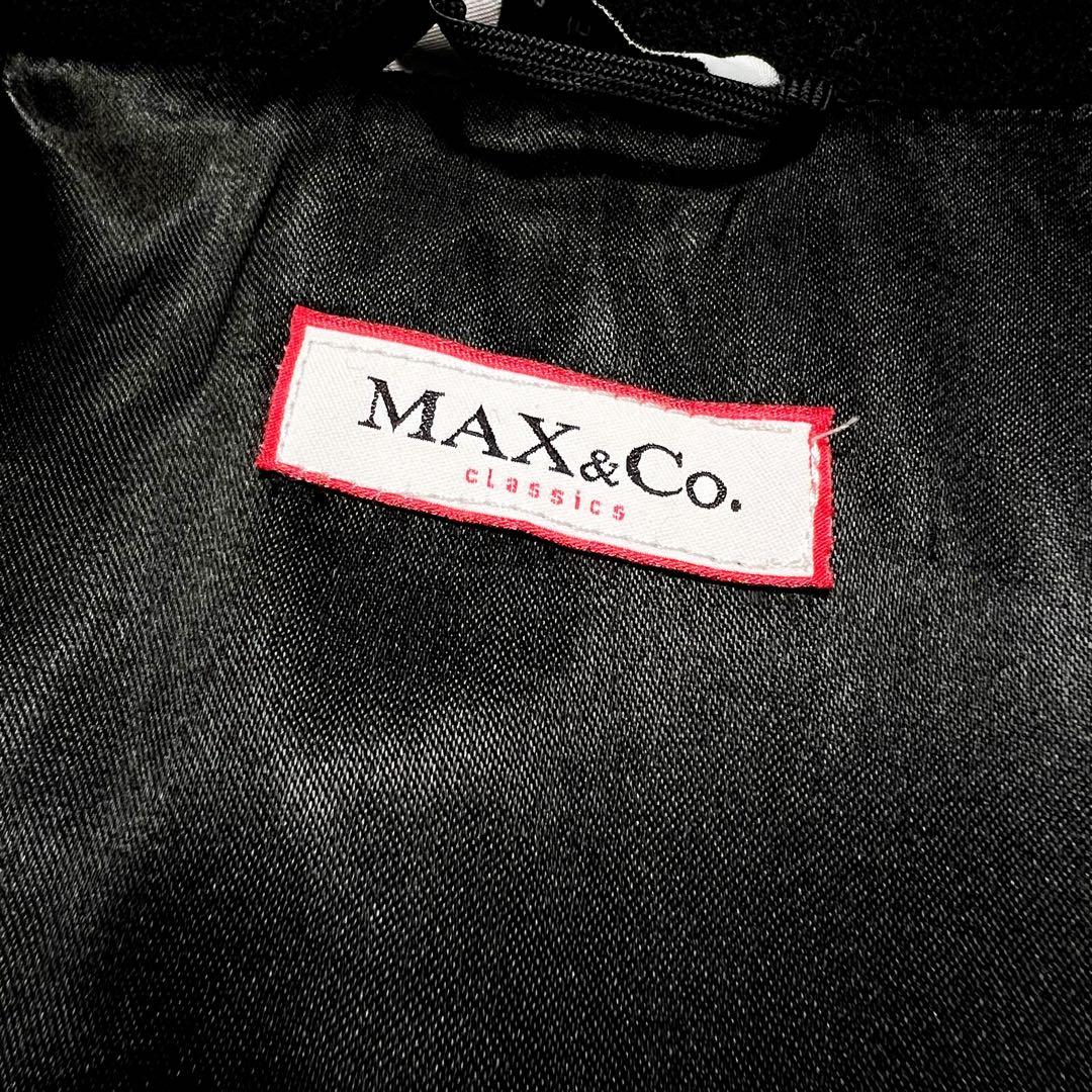 MaxMara MAX&Co. ウール ベルテッドコート ダブル 黒 S相当