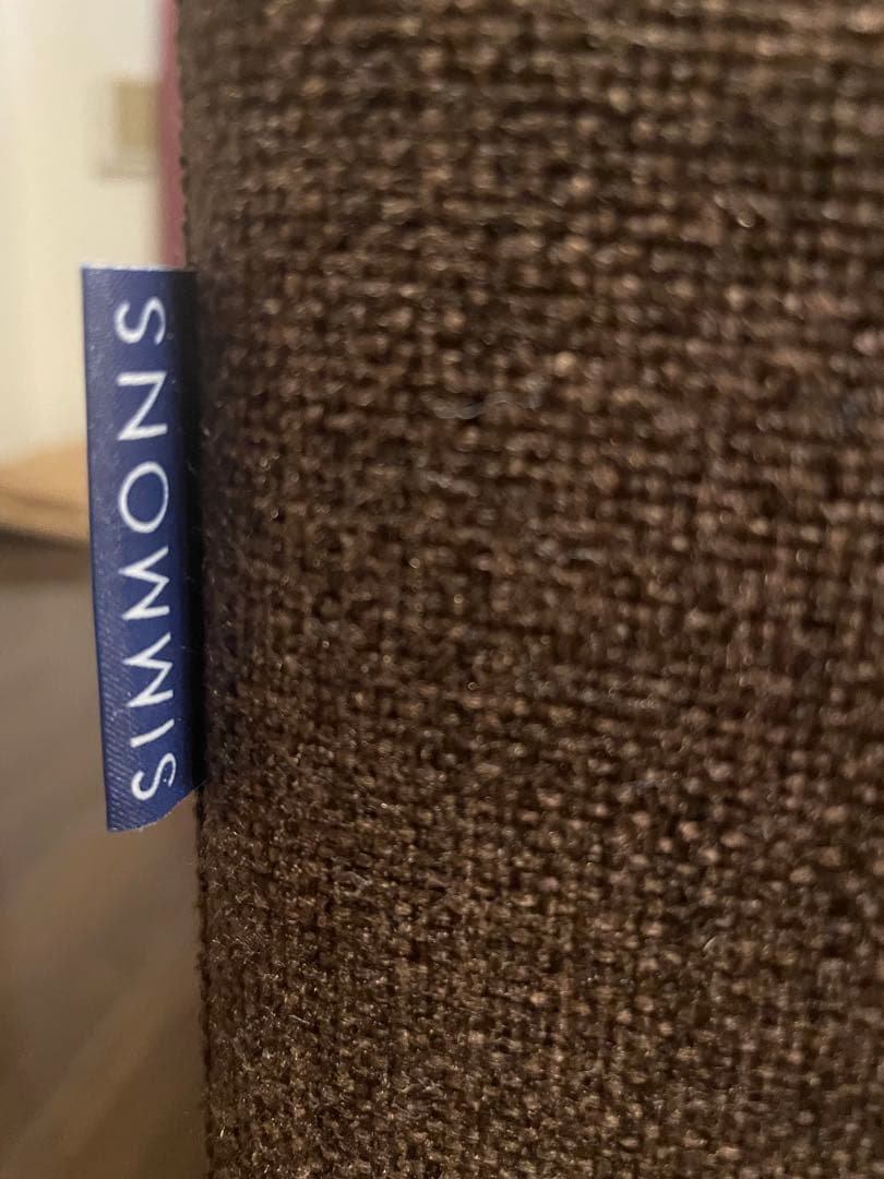 シモンズ　レテュ　カウチソファ　ブラウン L字型ファブリックソファ