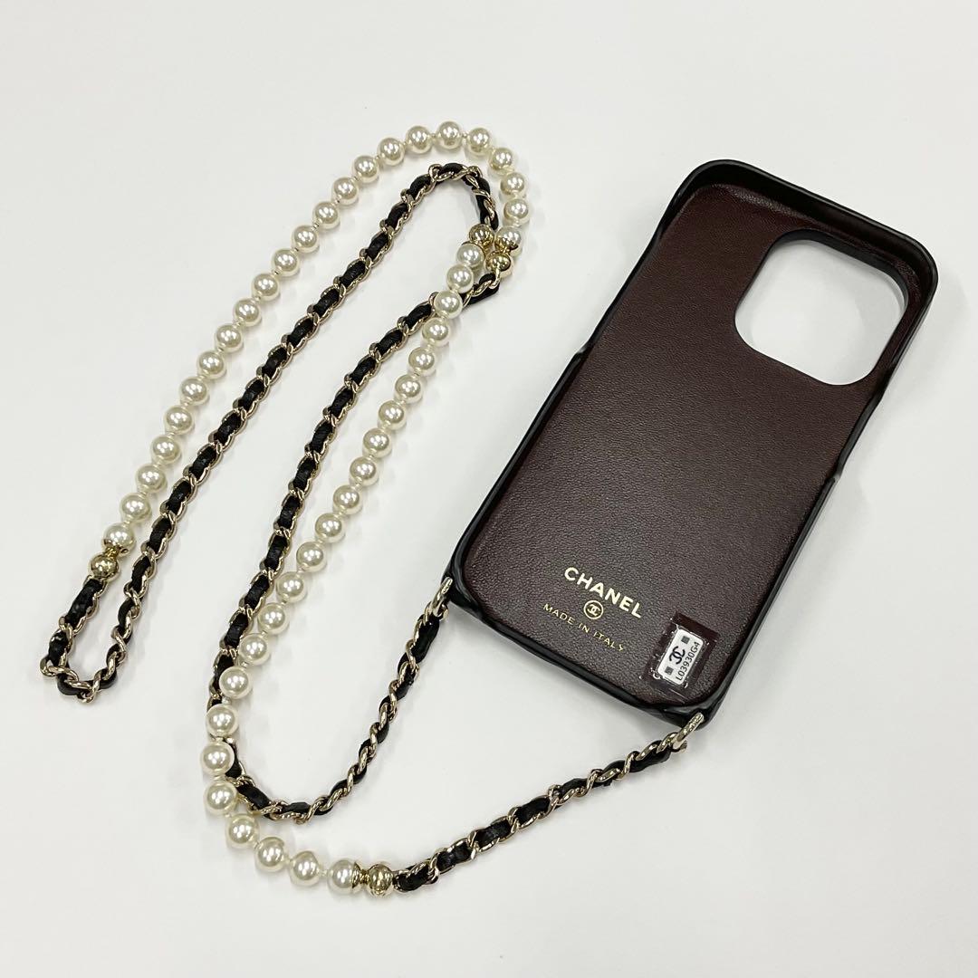 シャネル ココマーク マトラッセ ラムスキン iPhone14pro ケース