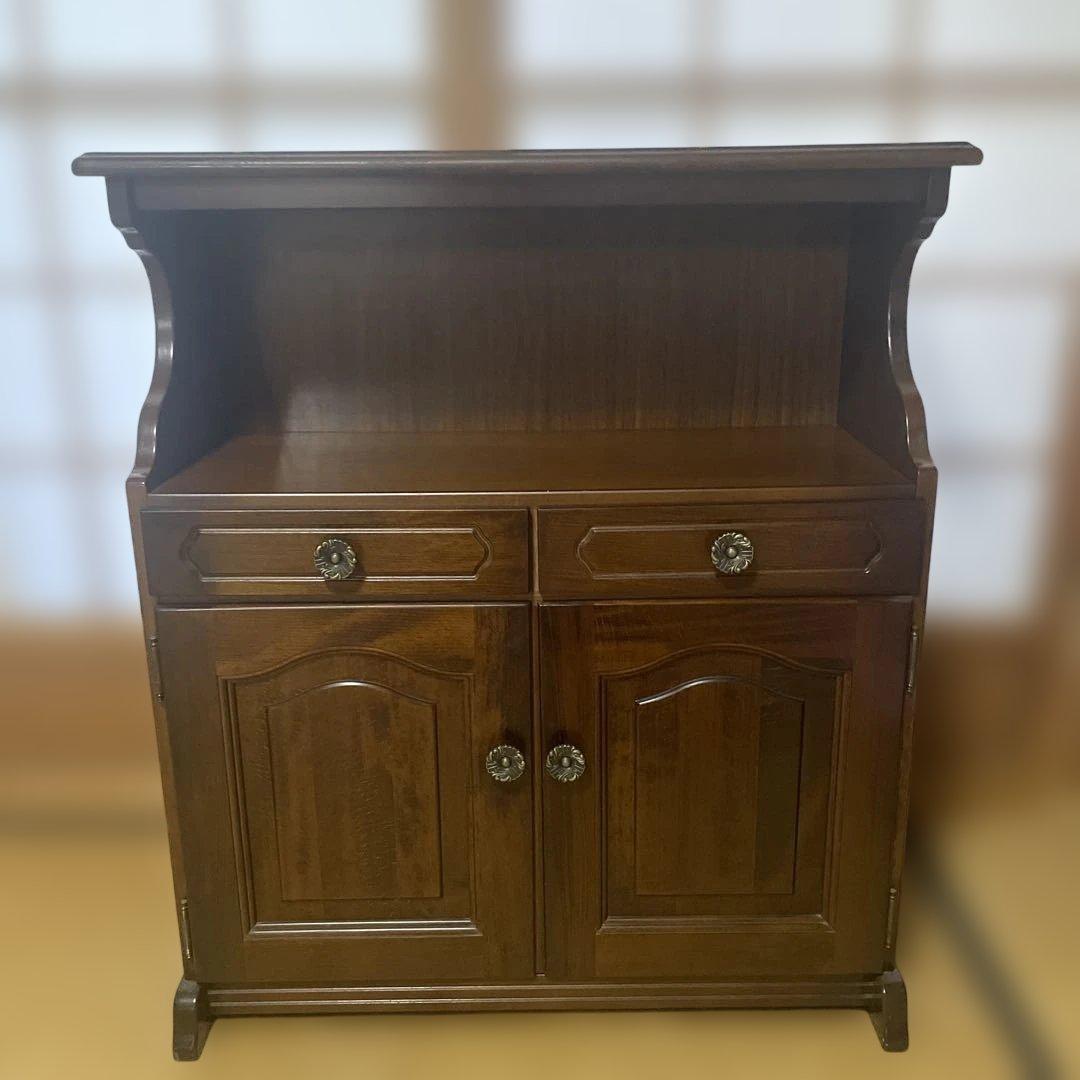 オールドカリモク ビンテージ 木製 キャビネット コロニアル