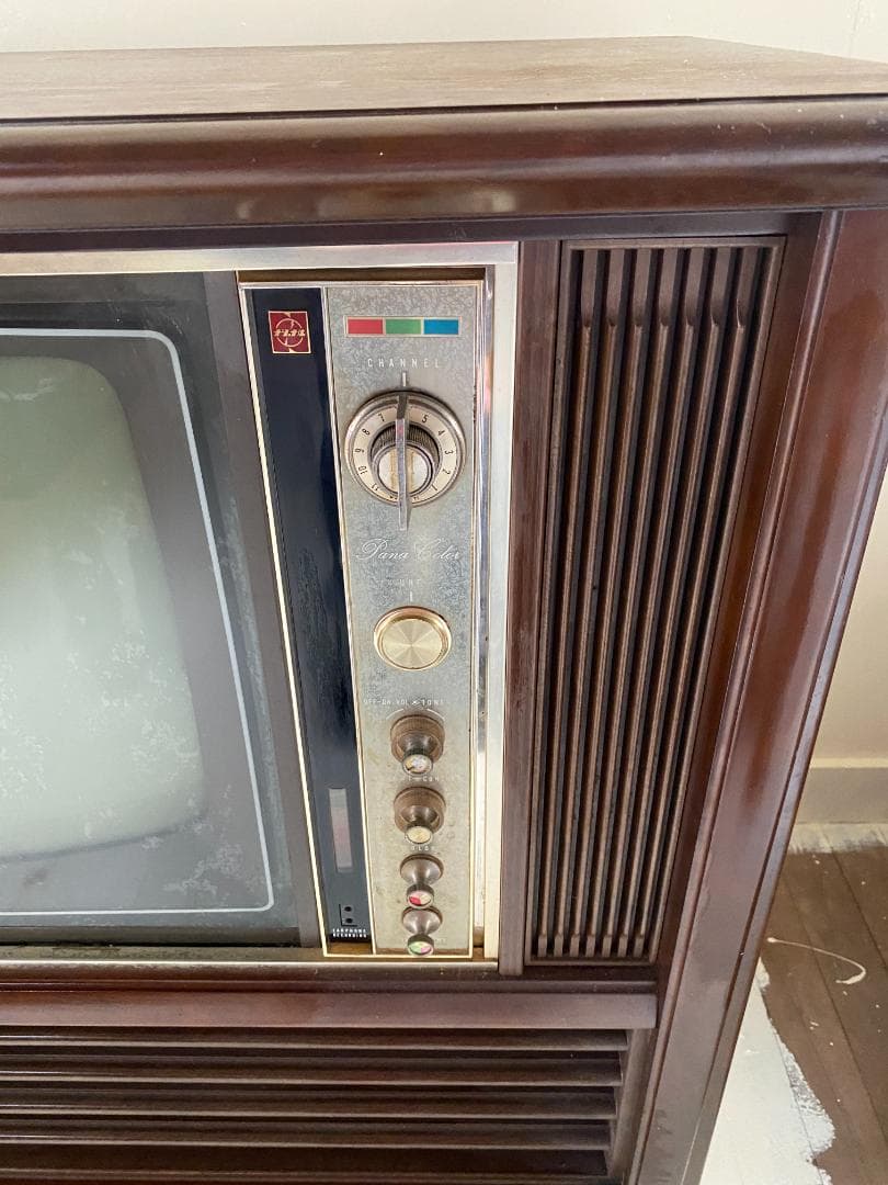 【ジャンク品】昭和レトロ パナソニック 家具調テレビ TH-7700 o039