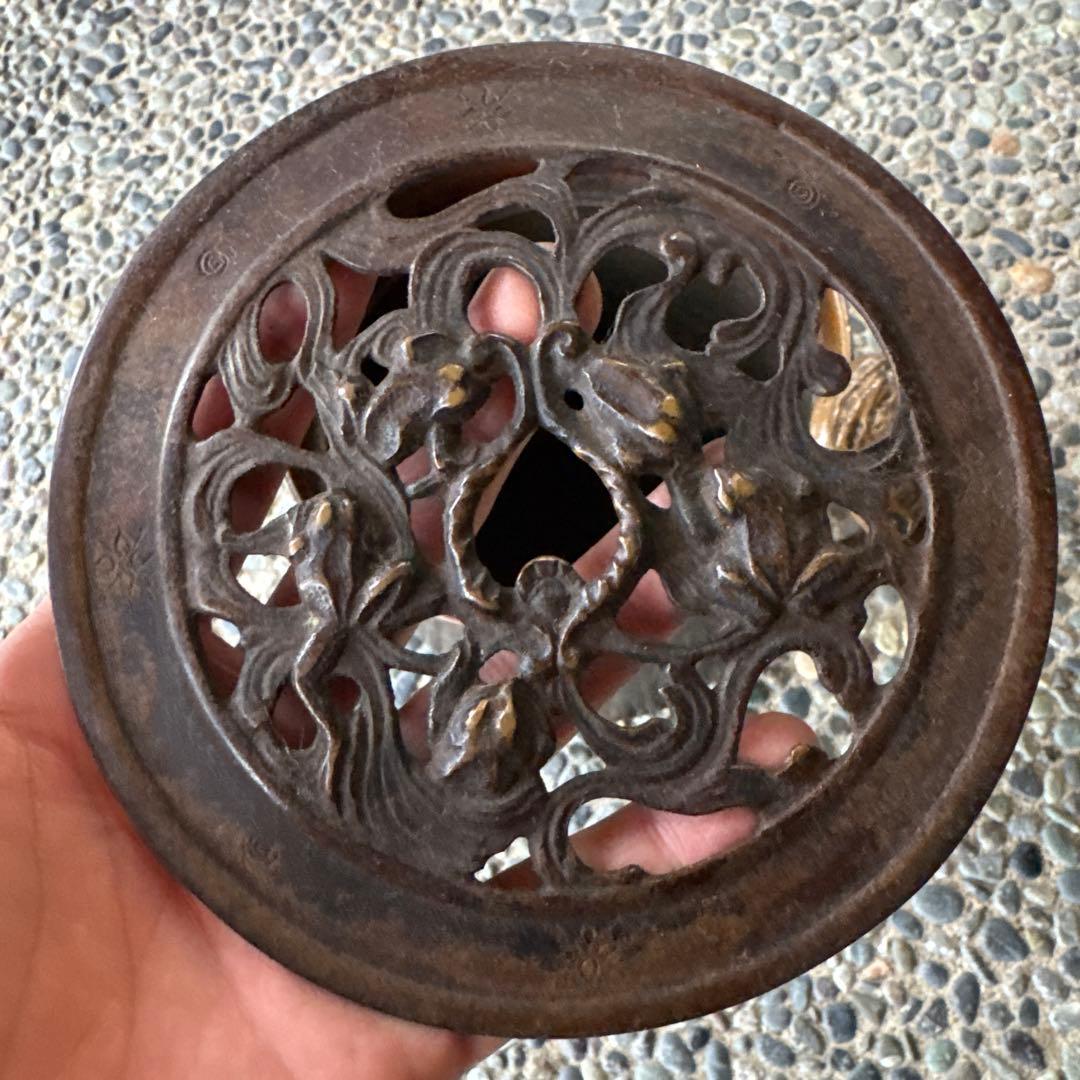 ‼️専用になりました‼️本日9/13買取①‼️政暁作で斑紫銅製の建水‼️美品