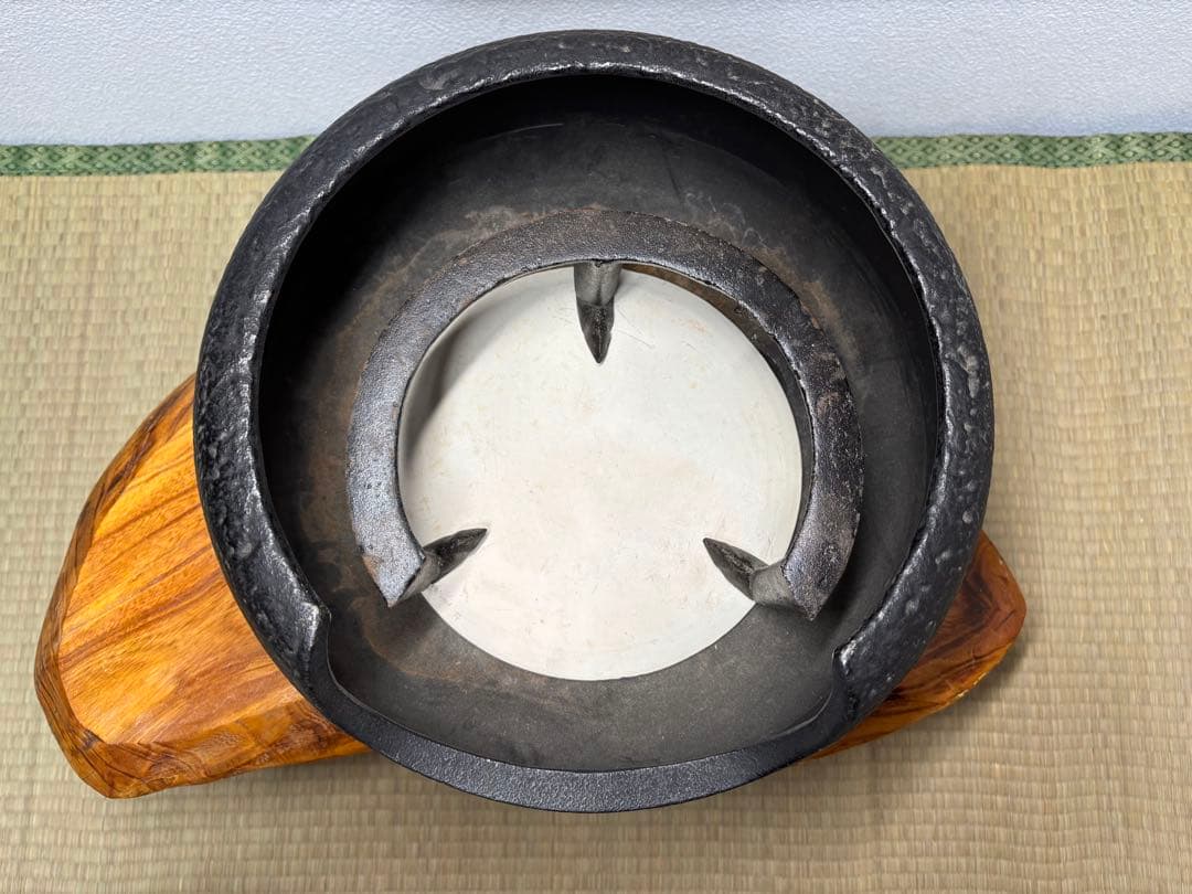 道安風炉（前欠け風炉） 五徳 底瓦 3点 茶道具