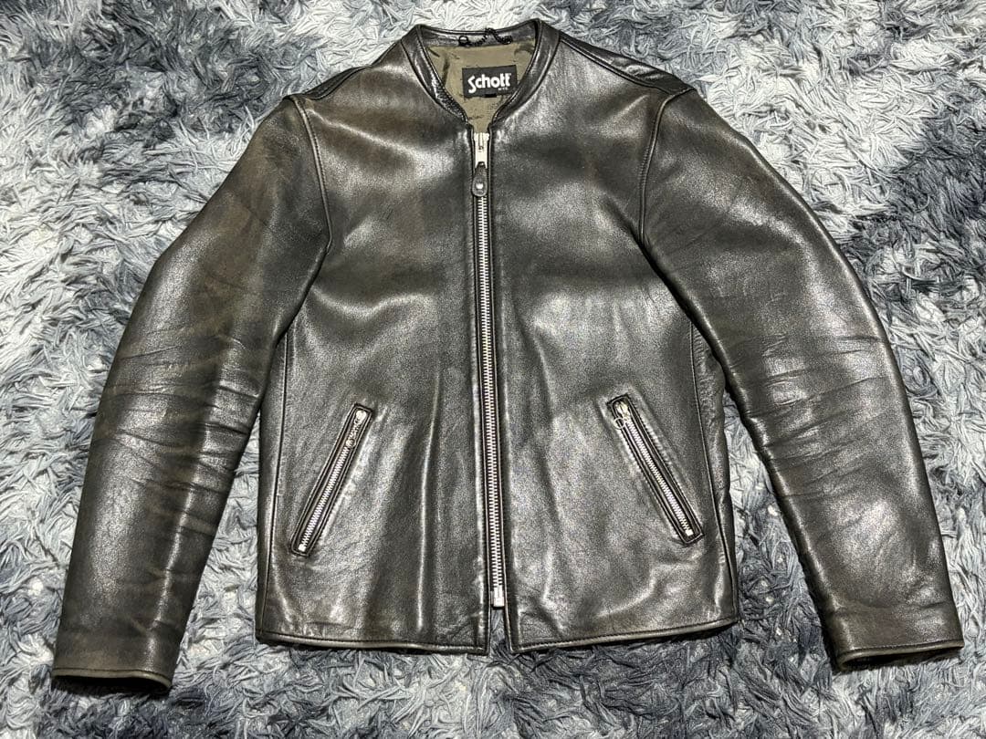 Schott×EDIFICEレザージャケット シングルライダース