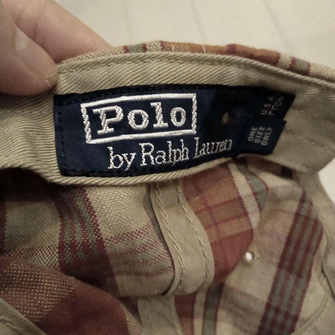 90s ポロ ラルフローレン キャップ ポロスポーツ ＲＲＬ チェック usa