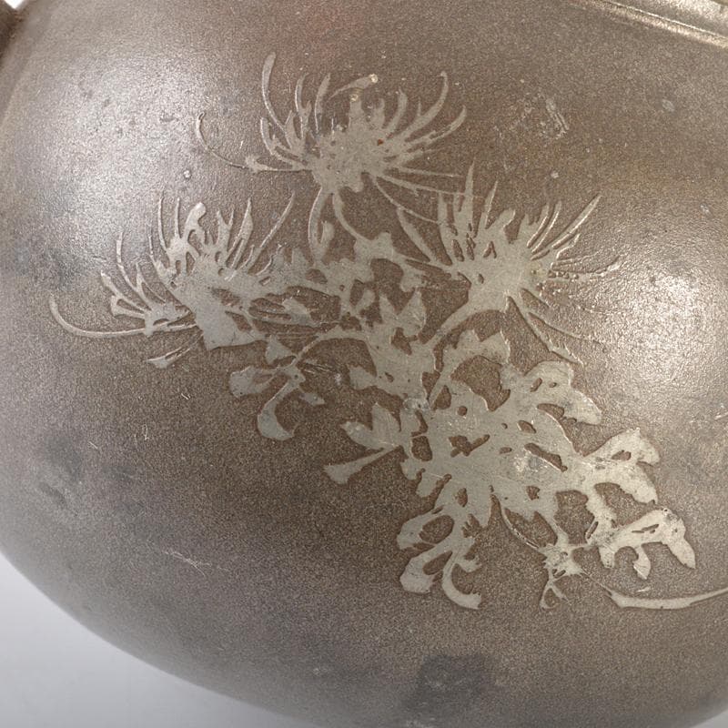 古錫　四君子文　継山造　急須　三越製　茶心壷　茶壷　合計約848g　MR6846