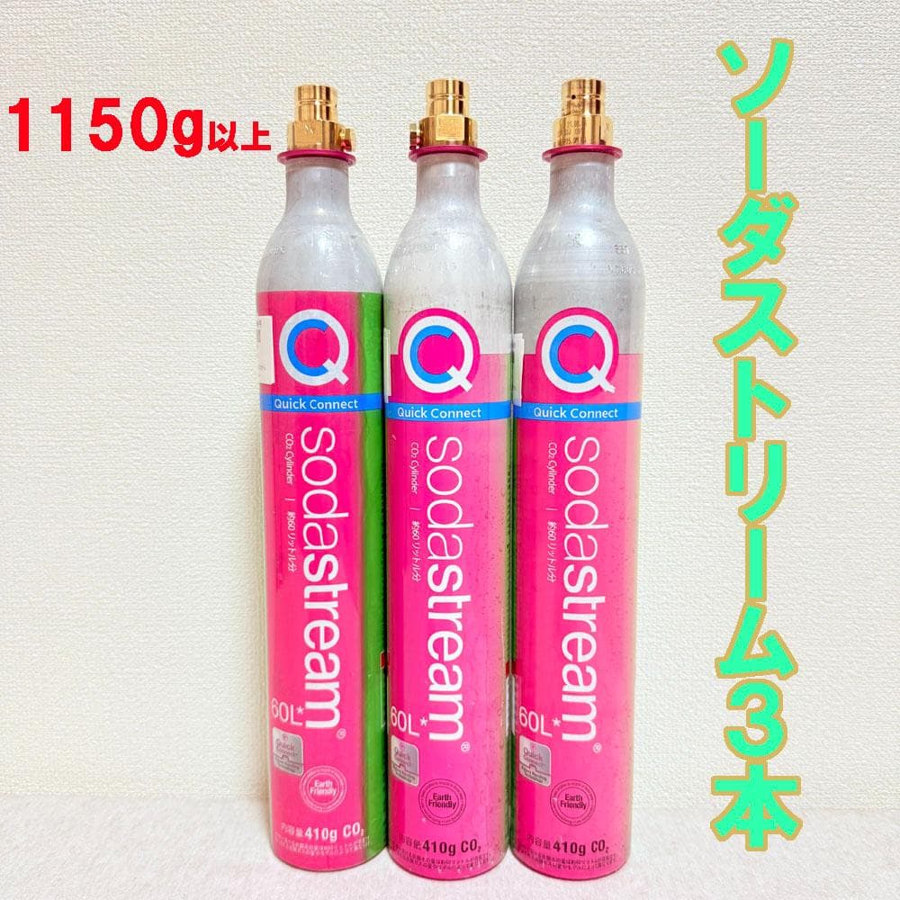 24_123132_ソーダストリームガス　ピンクシリンダー　満タン3本